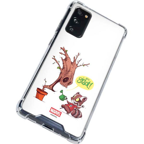 Marvel Rocket Raccoon and Groot Tall Tails Galaxy S20 FE Clear Case
